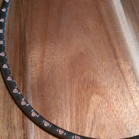 Omega Heart Pattern Collar Ion Plated Rose Gold Over Stainless Steel Necklace - Picture 5 of 11